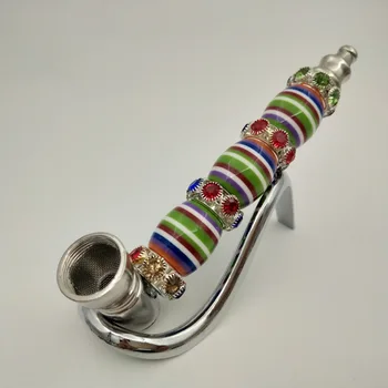 

Creative metal pipe portable straight pipe metal pot filter pipe smoking accessories