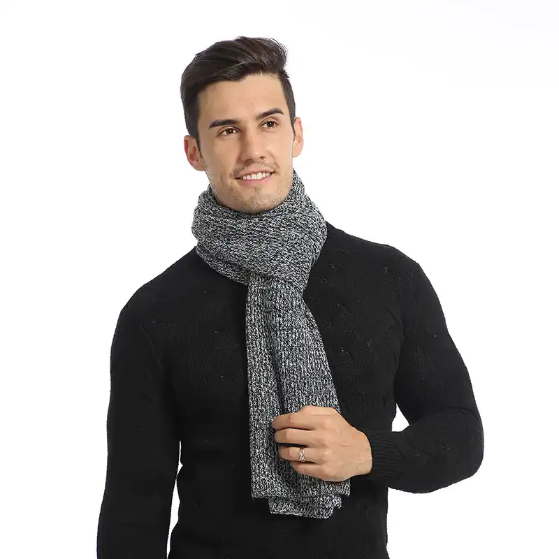 ブランドデザイナーの冬のスカーフ男性の綿スカーフ男性ブランドショールラップニットカシミヤ無地女性のスカーフ メンズ スカーフ Aliexpress