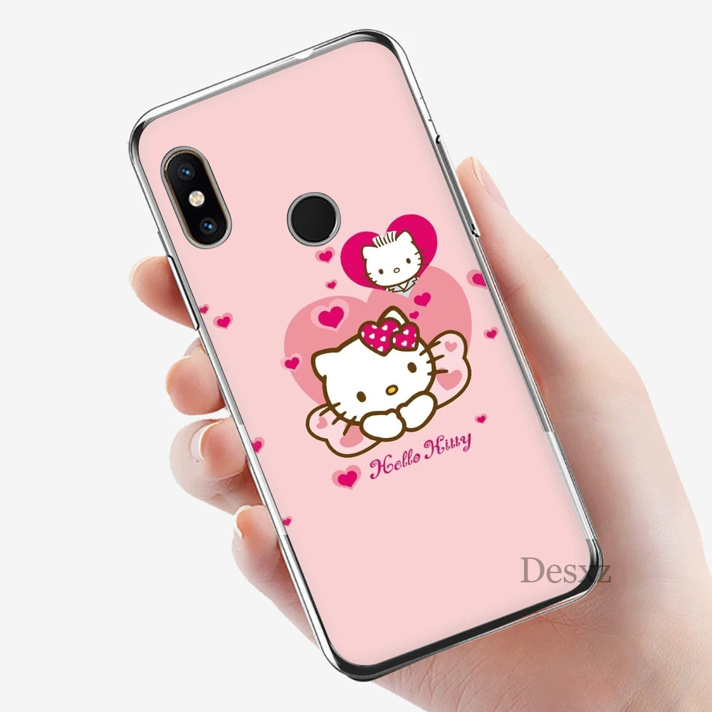 Чехол для телефона для Xiaomi mi CC9 CC9E 9T mi x 2 S, 6, 8, 9, SE A1 A2 5X 6X макс 3 A3 Pro Lite чехол «Hello Kitty», «Хелло Китти»