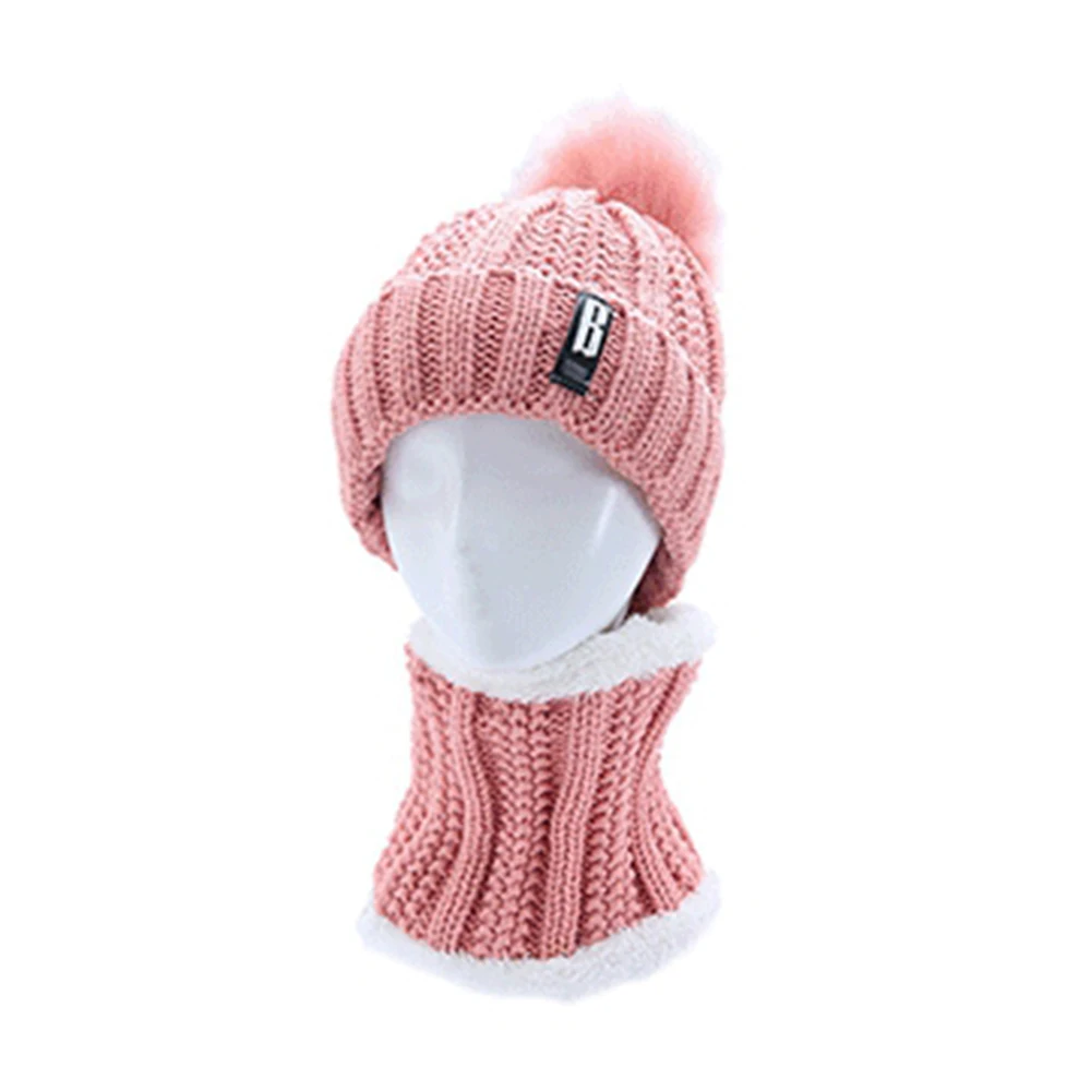 HO-KLOSS Harajuku корейские наборы шарф шапка вязаная шерстяная шапка Skullies Beanie Осень Зима Дамы плюс бархат толстый теплый сплошной цвет