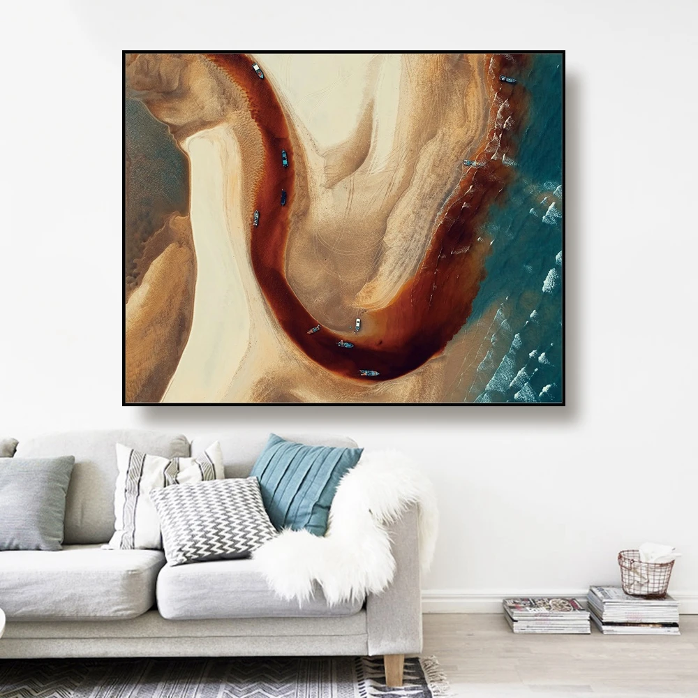 

Cassisy Canvas Art Oil Painting Seaside landscape overlooking Abstract Art Poster Picture Wall Decor Modern Home Decoration