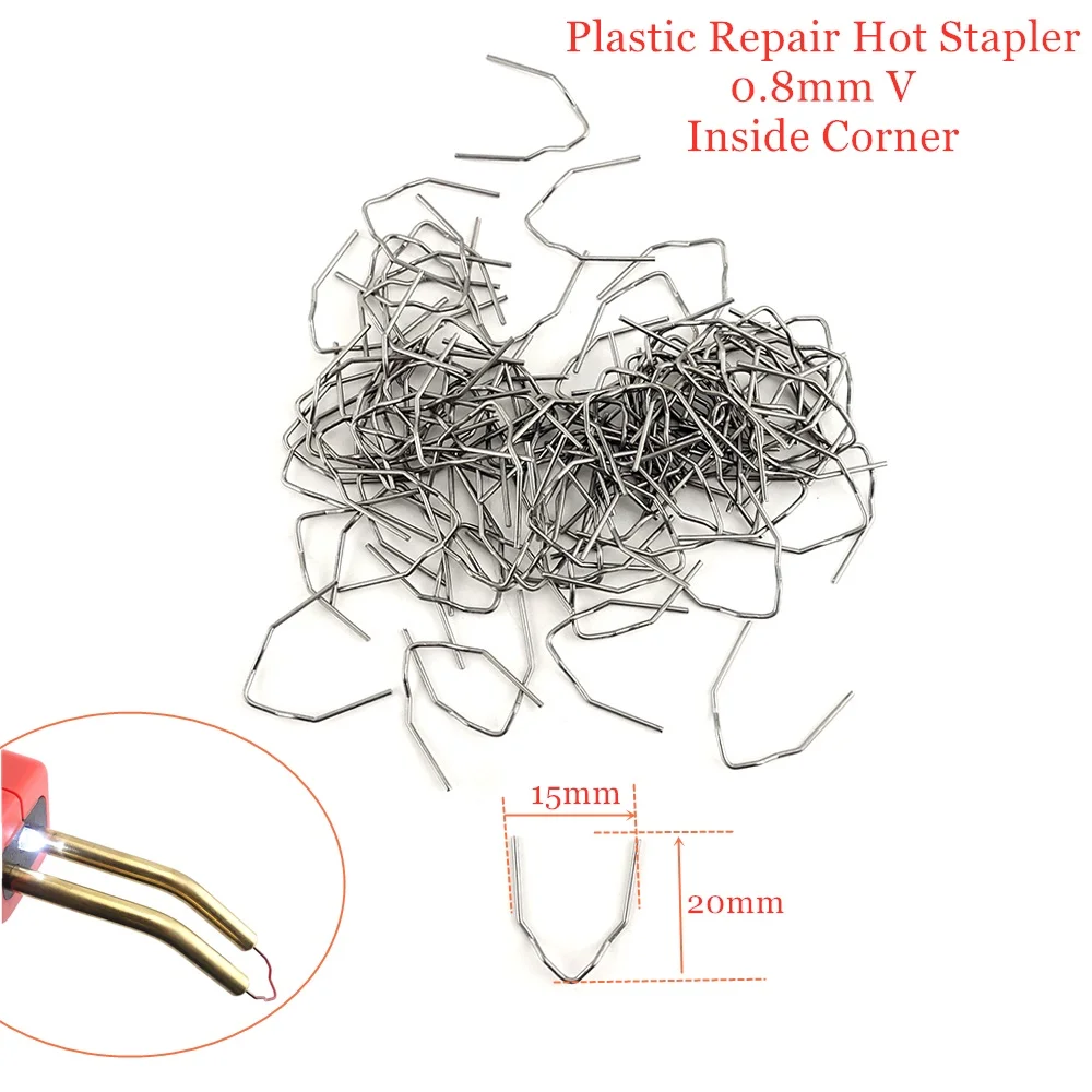 600PCS 0.6/0.8mm Hot Stapler Staples For Plastic Welder Car Bumper Repair jhju 