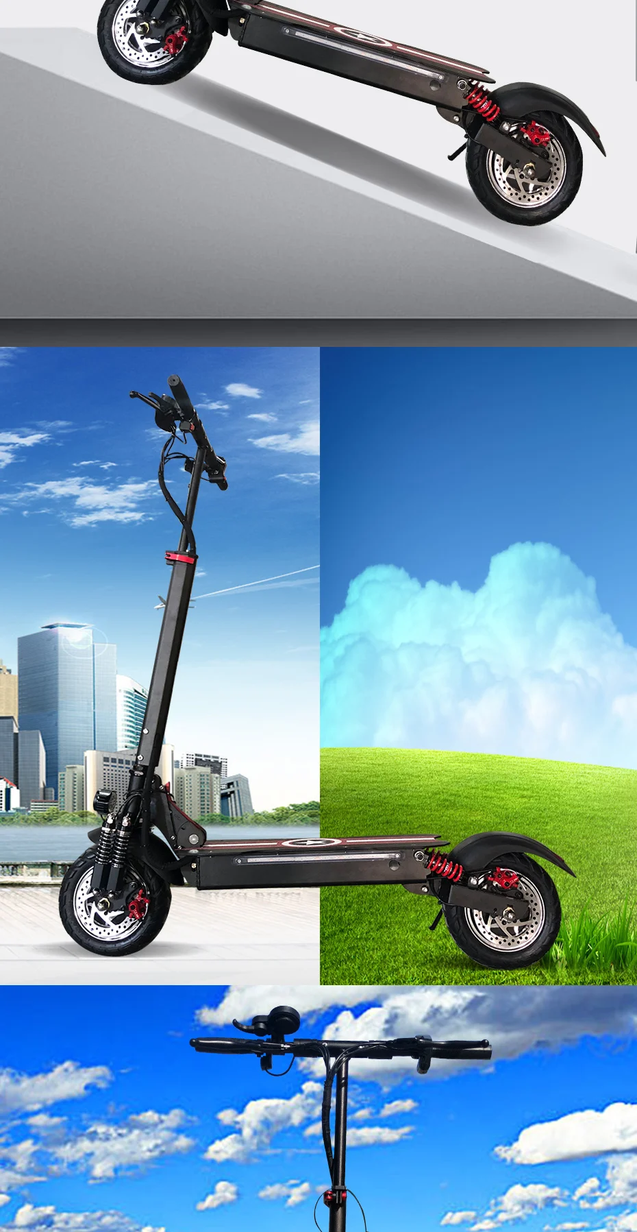 High Powerful 52V 2000W Adult Electric Scooter foldable hoverboard 10inch electric kick scooter 50km/h e scooter Free Shipping