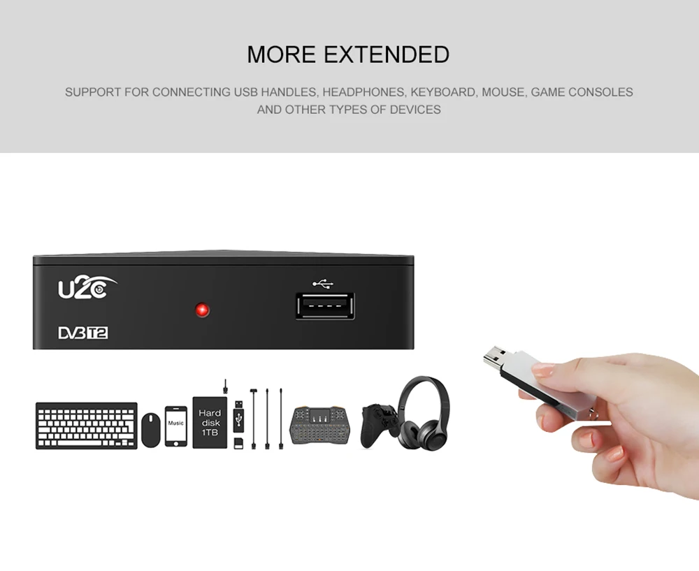 Mini U2C тв приставка dvb t2 приставка digital full hd 1080p спутниковый ресивер россия H.264 americabox dvb t2 wifi receiver тв тюнер спутниковый цифровой для России