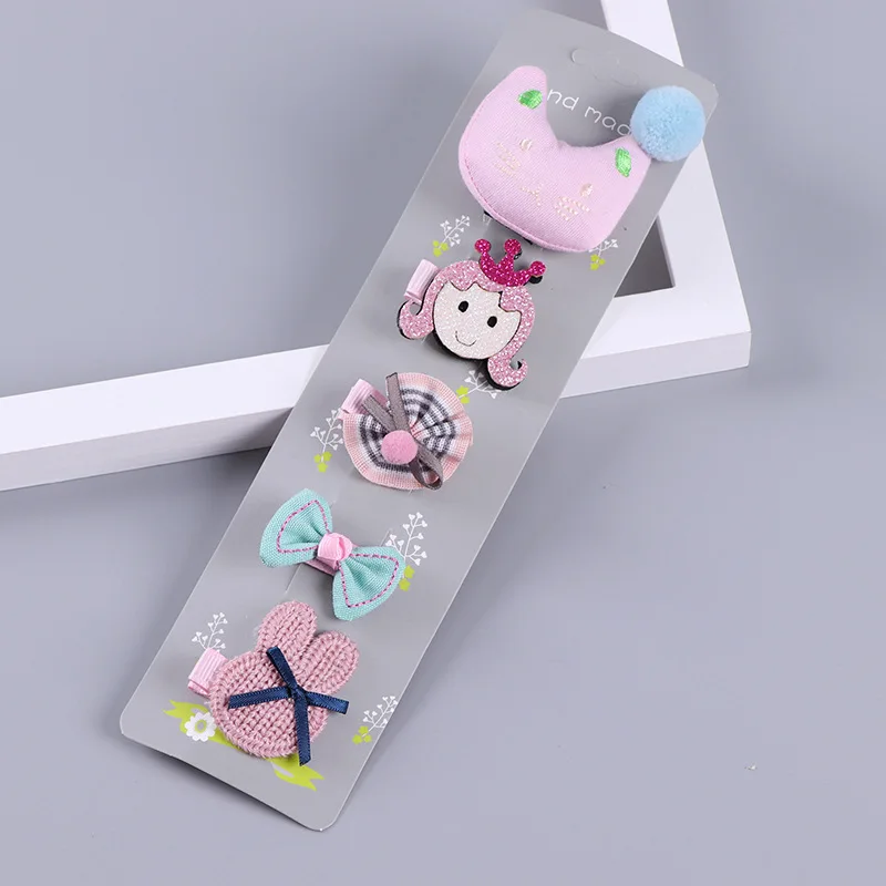 picture07 5 шт., новые детские аксессуары, заколки для волос, заколки для волос, детские тканевые заколки для волос с бантом и цветком, головной убор для девочек - Цвет: picture07