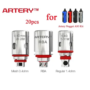 

Original Artery Nugget AIO Coil & HP Mesh 0.4ohm/ HP regular 1.4ohm /RBA Coils For Artery Nugget Kit Ecig Vaporizer VS Pal 2 Pro