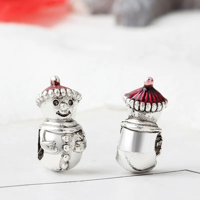 Новые зимние рождественские серебряные подвески с изображением Эльзы, Санта, Микки, собаки, европейский браслет Pandora, сделай сам, изготовление ювелирных изделий