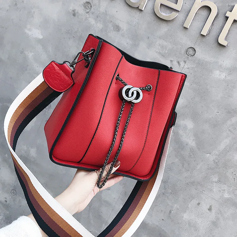 

JIULIN 2019 brand simple nubuck old smoke a fashion with a bucket of single women shoulder of oblique - hand bag