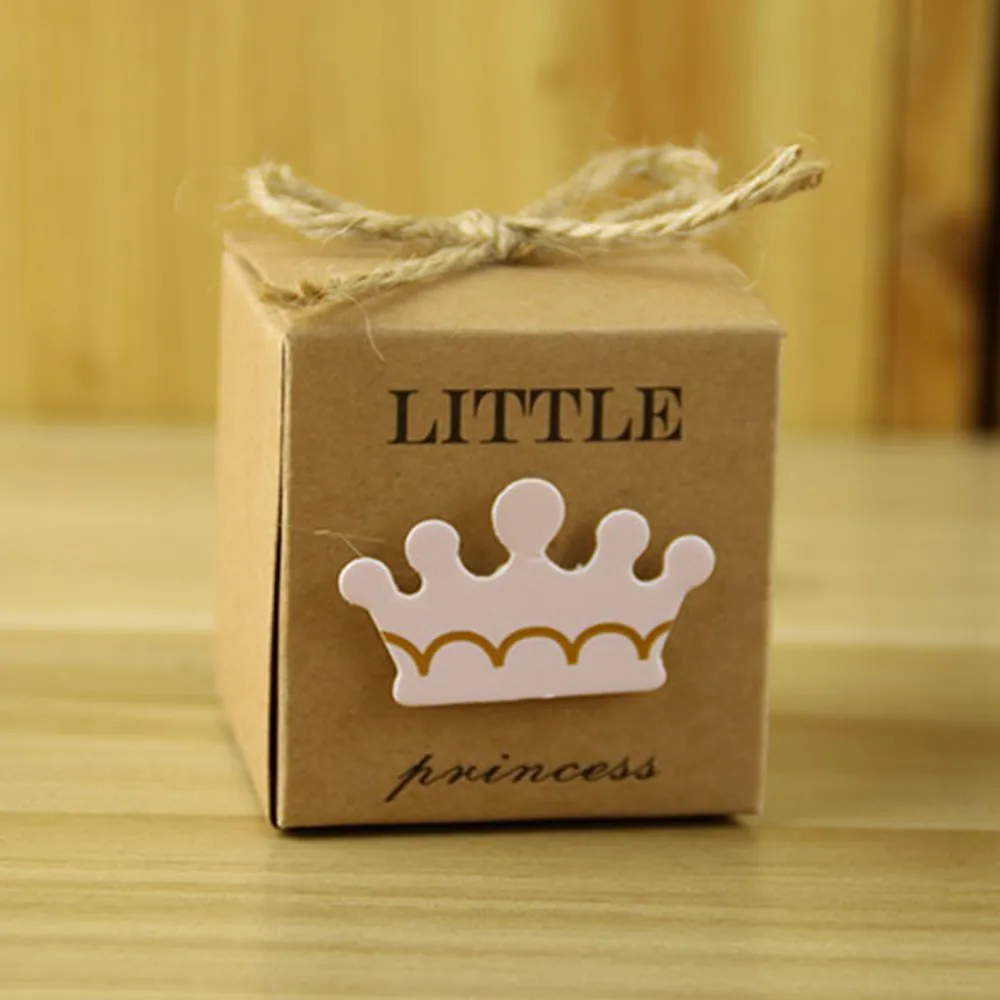 50 Pzas Lote Bebé Ducha Recién Nacido Caja De Dulces Para Bebé Pequeño Príncipe Princesa Corona Cajas Del Caramelo Encantador Babyshower Fiesta Cajas De Regalo Envoltorios Y Bolsas De Regalo Aliexpress