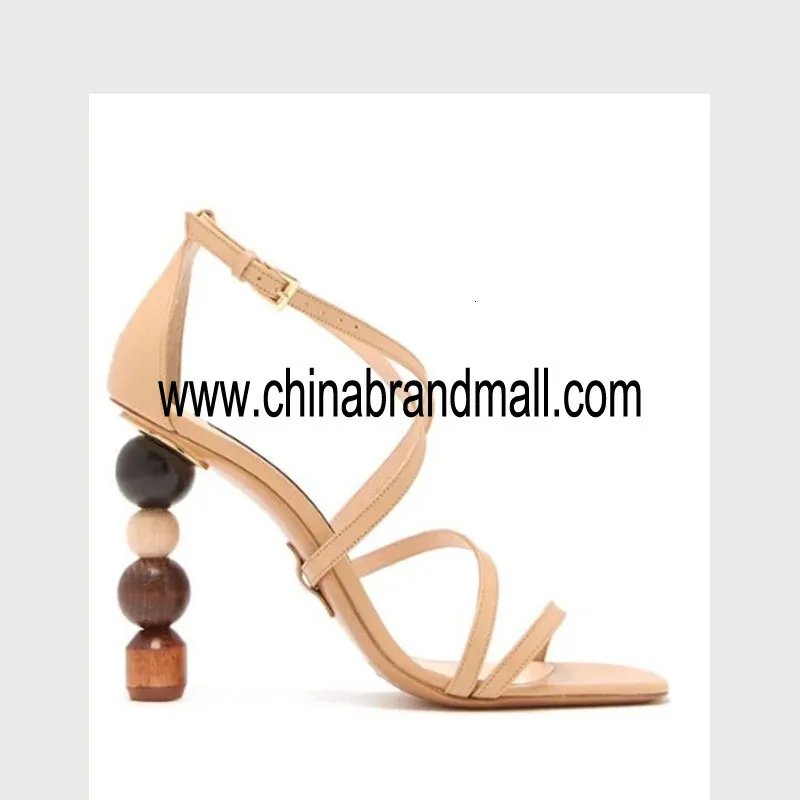

Sexy Strange Heel Women's Sandals Super High Heel Real Leather= Party Pump Female Runway Mature Ladies Shoes Ankle Strap