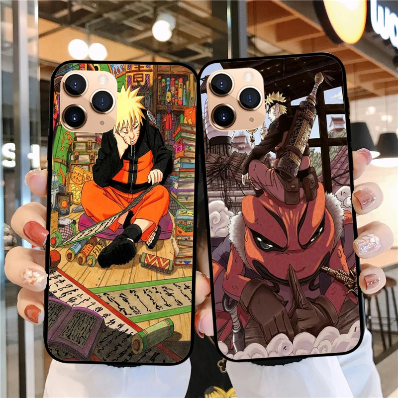 Japanese anime naruto print pattern silicone phone case for iPhone 11 Pro Max SE 2020 6 7 8Plus XS XR X Funny soft TPU cover | Мобильные