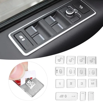 

15pcs Door Window Switch Button Cover Trim Fit for Range Rover Sport 2014 2015 2016 2017 automobiles