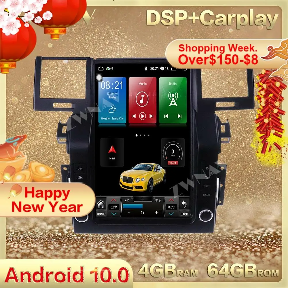 Автомобильный мультимедийный плеер Tesla Style с большим экраном Android 10 0 для Land Rover Range