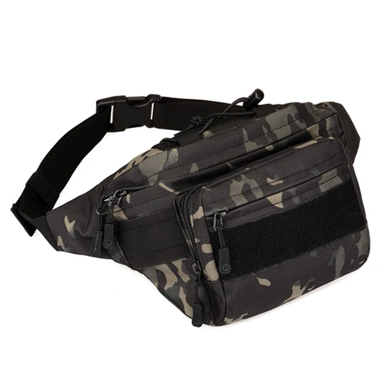 Для мужчин MOLLE армейская сумка на поясном ремне, многофункциональный нагрудная сумка для путешествий, походная сумка через плечо, наружная Военная спортивная сумка через плечо сумка - Цвет: Black Camouflage