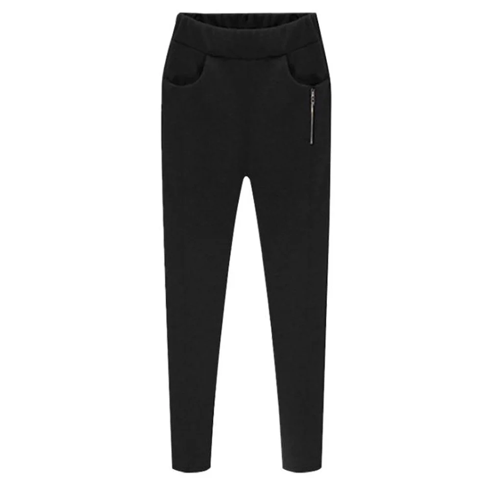 

Plus Size Harem Pants Women Elastic Waist Autumn Winter Black Trousers Casual Warm Fleece Sweat Pants Large Size Clothes 5XL 6XL