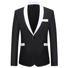 Мужской костюм в стиле пэчворк, Мужской Блейзер, пиджак с зубчатым рисунком, высокое качество, terno masculino, мужской костюм, праздничный костюм d91004