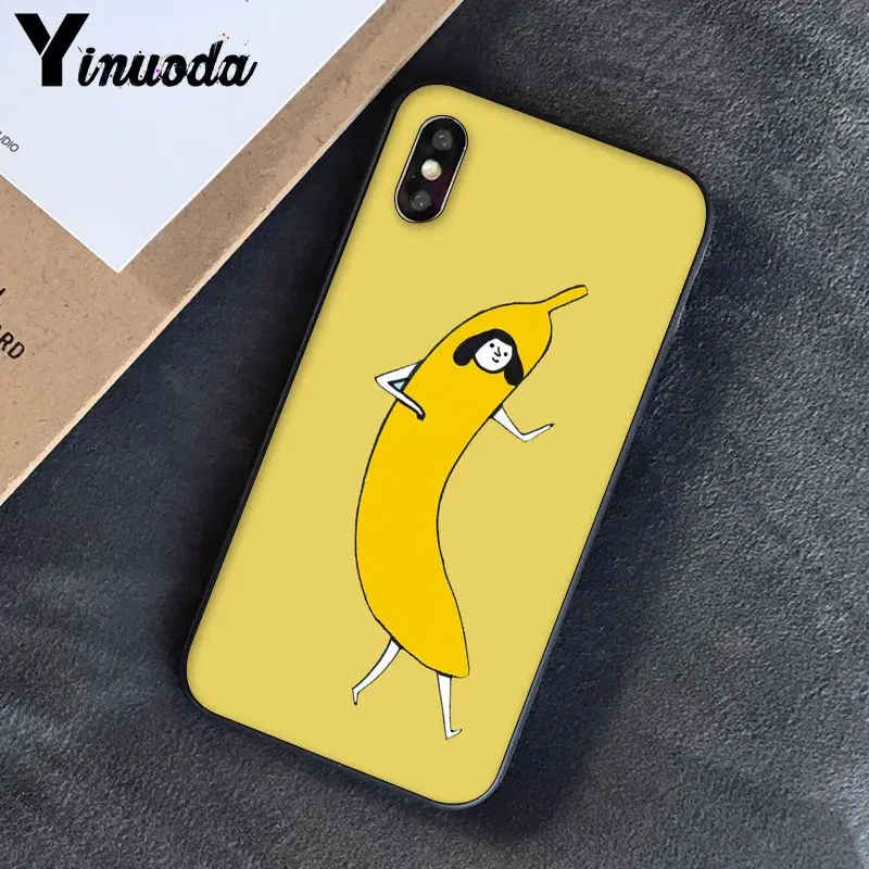 Yinuoda Ультратонкий чехол для телефона с рисунком банана из мультфильма для мобильных телефонов Apple iPhone 8 7 6 6S Plus X XS MAX 5 5S SE XR - Цвет: 3
