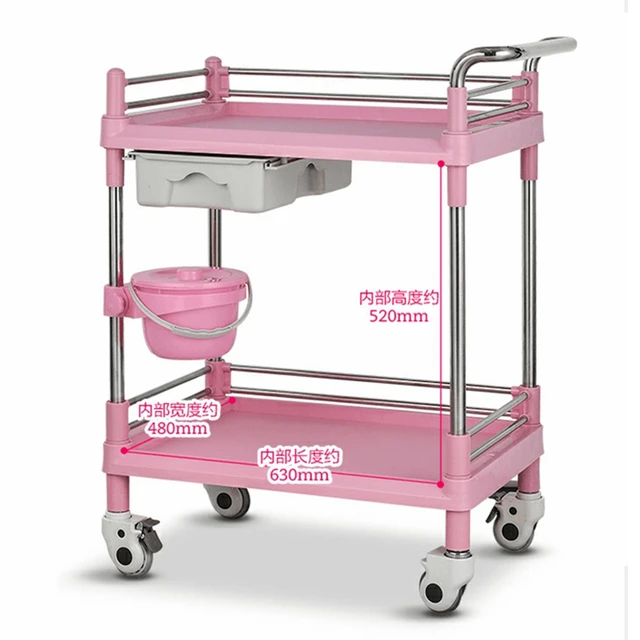 $US $108.56  Hanzhi Multi function Trolley Medical Cart Surgical Treatment Equipment Trolley Double Layer with