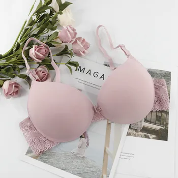

2020 new Sexy Deep U B C Cup Bras For Women Unlined Intimates Female Underwear Push Up Lingerie Seamless Bra Plunge