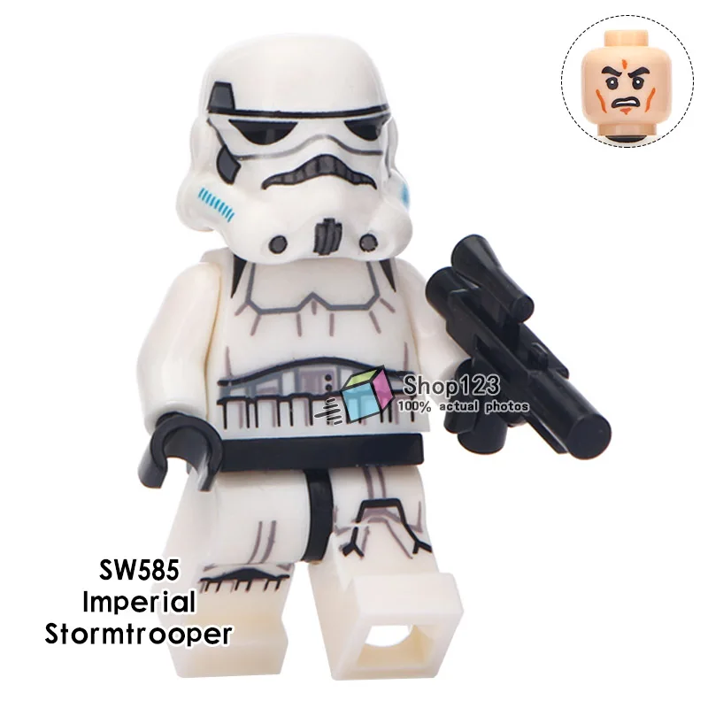 

Single Sale Sandtrooper Customs Shadow Trooper White Clone Trooper Model Action Building Blocks Children Gift Toys
