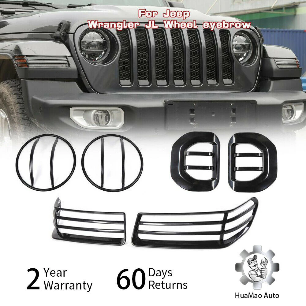 Head Lights+turn Signal Lamp+side Mirror Light Trim Cover Fit For Jeep  Wrangler Jl - Interior Mouldings - AliExpress