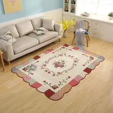 Квадратный Ковер большого размера для декора гостиной, пасторальный стиль, нескользящий коврик, коврик для спальни, мягкие детские коврики для ползания