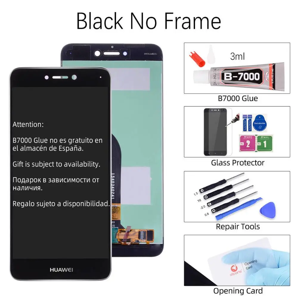 ЖК-дисплей для huawei P9 lite, сенсорный экран с рамкой, Замена для huawei P9 Lite, ЖК-дисплей LA1 LX1 LX2 LX3 - Цвет: No Frame Black