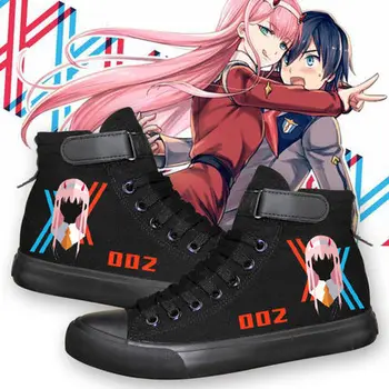 

Anime DARLING in the FRANXX ZERO TWO shoes Cosplay CODE:015 ICHIGO High-Top Shoes Men women casual canvas shoes Cosplay