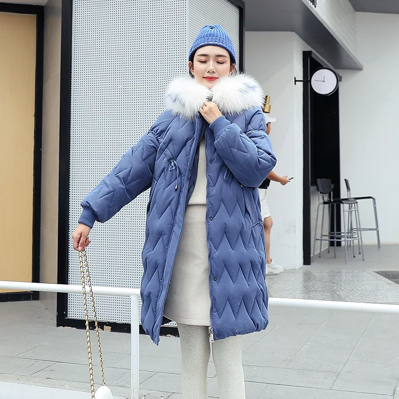 

New Style Winter Gold Velvet down Jacket Cotton-padded Clothes Women's Mid-length New Style INS Cotton-padded Jacket over-the-Kn