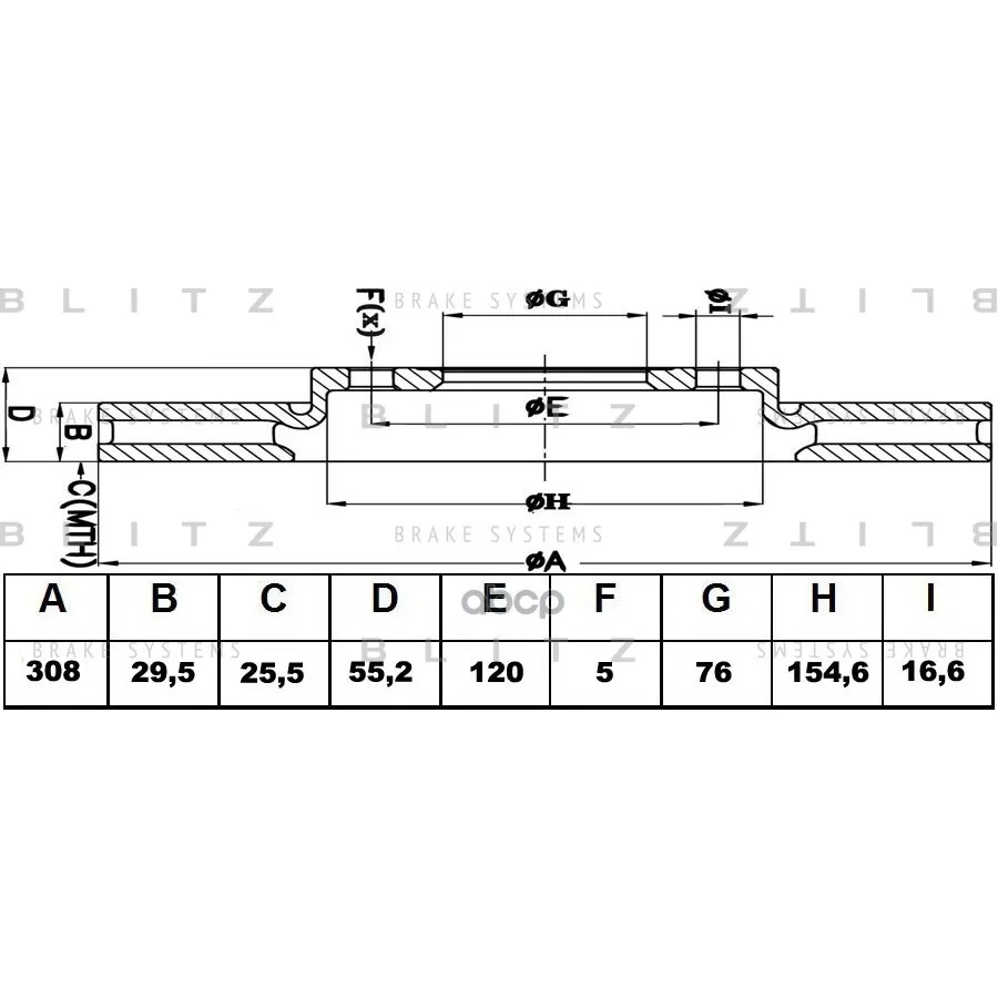 Диск Тормозной Vw T5/Multivan/Touareg 03- Blitz арт. BS0212