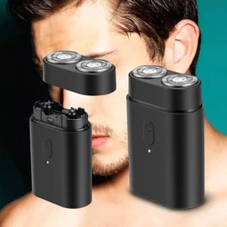 Electric Shaver 3D Floating Shaving Man Razor Portable Hair Remover Quick Charge WashableTwo-layer Blades Deep Shave Long Work