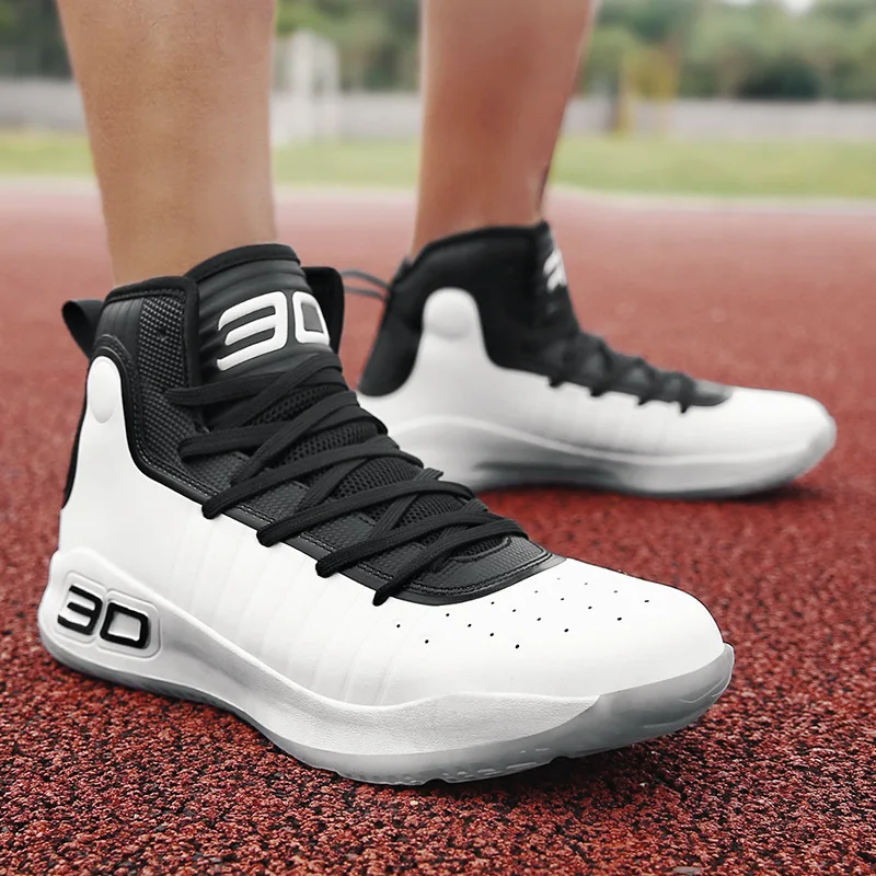 

Men Shoes Leather Casual Shoes High Quality Mens High Tops Sneakers Youth Boys Basketball Shoes Non-slip Trainer Basket Footwear