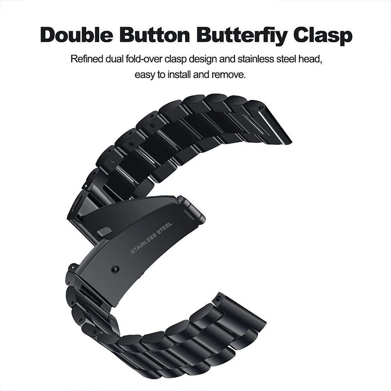Watchband Sets for Samsung galaxy watch active 2 40mm 44mm bands 20mm Stainless Steel Metal bracelet wrist strap for active2 Watchband Sets for Samsung galaxy watch active 2 40mm 44mm bands 20mm Stainless Steel Metal bracelet wrist strap for active2