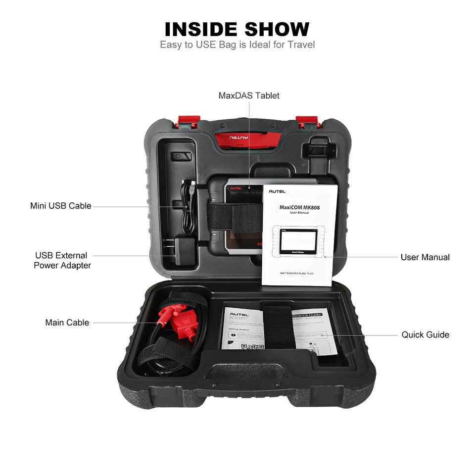Autel MaxiCOM MK808/MX808 инструмент диагностики все системы функции как Oil Reset/EPB/BMS/SAS/DPF/TPMS и IMMO(MD802+MaxiCheck Pro - Цвет: mk808