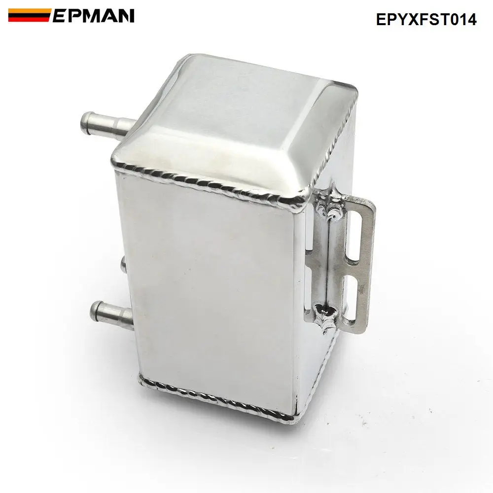EPMAN Универсальный Автомобильный маслоуловитель, бак, комплект маслоотделителя, маслоуловитель EPYXFST014 - Цвет: Серебристый