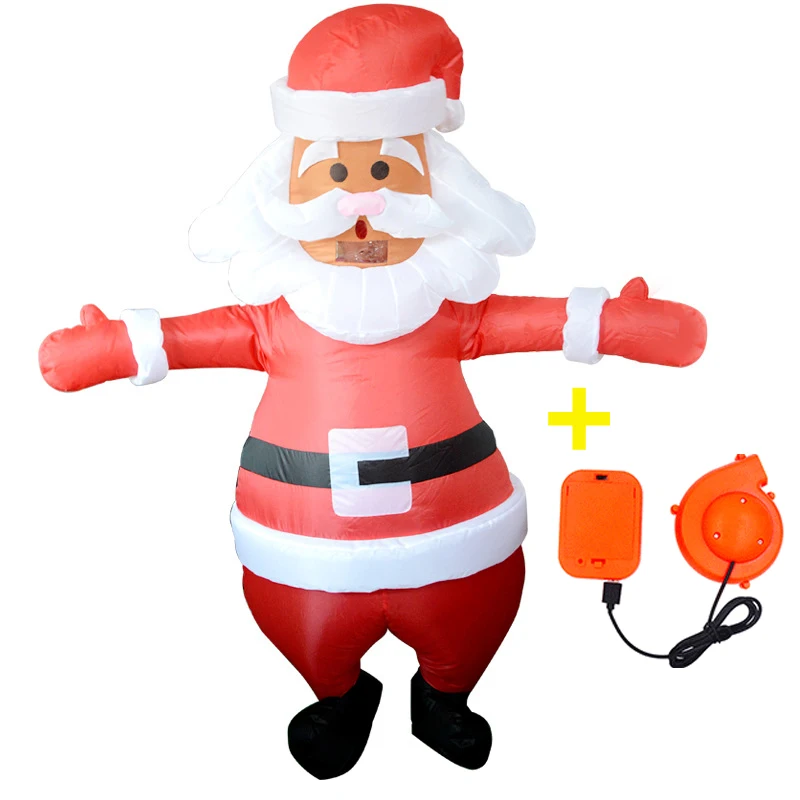 Santa Claus Гигантские надувные костюмы Санта-Клауса, надувные игрушки, реквизит на Рождество, день рождения, свадьбу, забавные вечерние костюмы Санта-Клауса для косплея - Цвет: Santa Claus