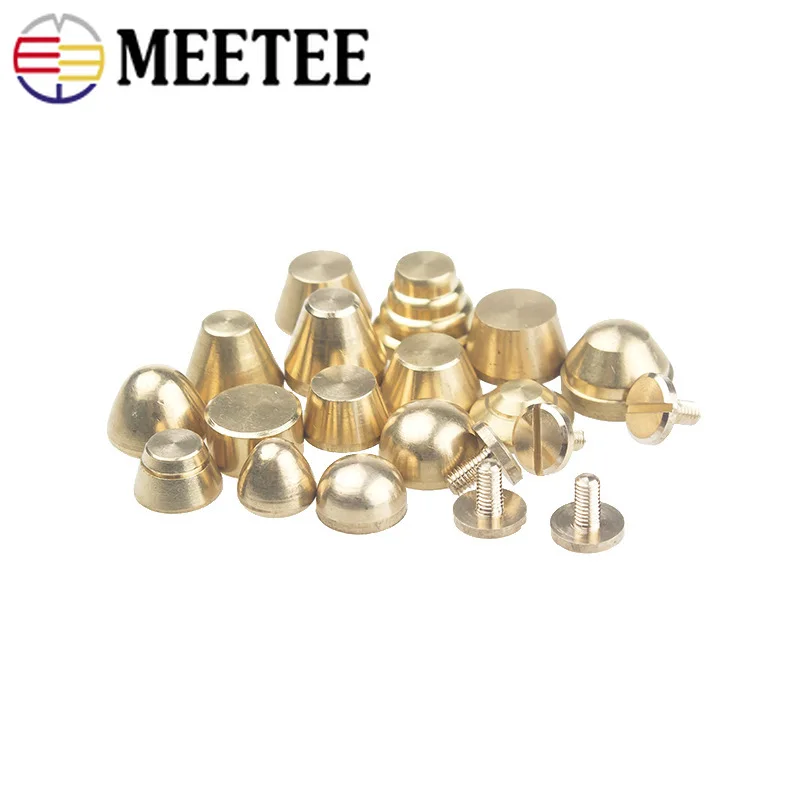 Meetee 30/50 комплектов 12 мм металлический Медь ботинки на плоской подошве с пряжкой в винтовые заклепки ногтей карабин DIY леатеркрафц сумки аппаратных аксессуаров BF469