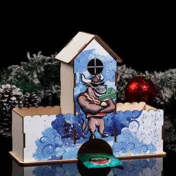

Tea house "Town Hall Symbol of the year 2021. Bull in style", 27 × 10 × 21.4 cm 5151808