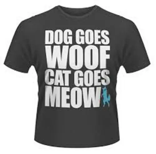 Dog Goes wof Cat Meow'-Официальная футболка * Цена продажи 3. 49 Бесплатная доставка |