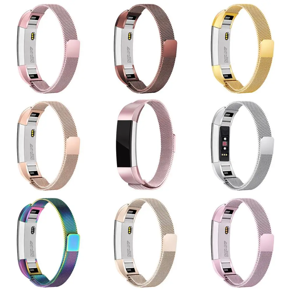 Миланская петля ремешок для Fitbit Alta HR/Alta сменный Браслет из нержавеющей стали металлический браслет+ магнитная застежка