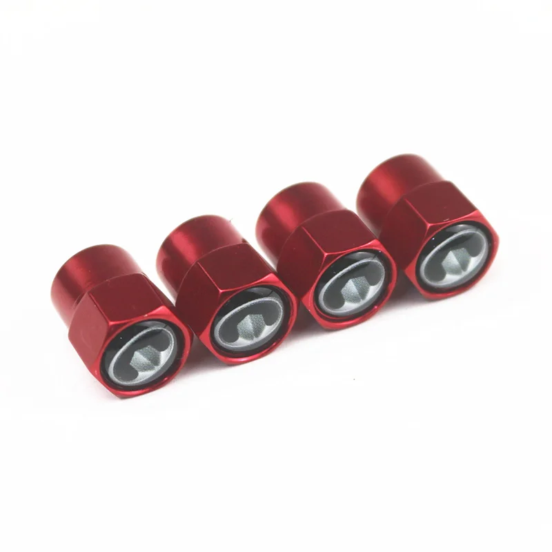 

New product wholesale CAR Styling Auto Accessories Aluminum chrome red Car Wheel Tire Valve Caps Case for great wall Motors
