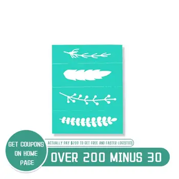 

Paints Transfer Leaves Painting Layering Stencils for DIY Scrapbooking Washable Adhosive Silkscreen Handicrafts 5*7 Inch