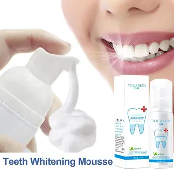 

Teeth Whitening Mousse Toothpaste Tooth-Cleaning Fresh Shining Oral Hygiene Removes Plaque Stains Bad Breath Dental Tool