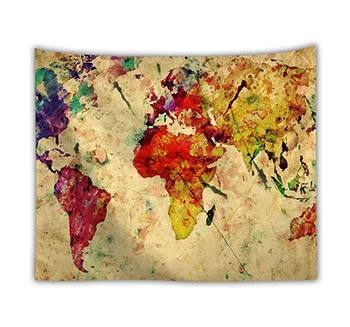 

Digital Printing Retro Graphic Map Tapestry Wall Hanging 150*200cm