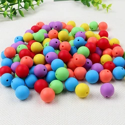 Cuentas de silicona para mordedor de bebé, pulsera de cadena para chupete, sin BPA, Grado Alimenticio, juguetes de dentición para recién nacido, 150 piezas, 12mm