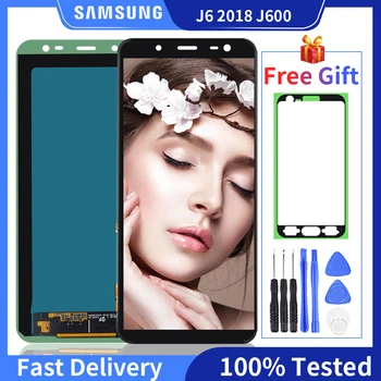 

100% ORIGINAL SUPER AMOLED J6 Display For SAMSUNG Galaxy J600 J600G J600F J600L Touch Screen Digitizer Assembly Parts With Gift