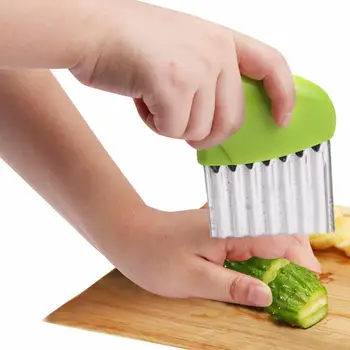 

1pc French Fries Cutter Stainless Steel Potato Chips Making Peeler Cut Plastic Handle Vegetable Kitchen Knives Fruit Tool