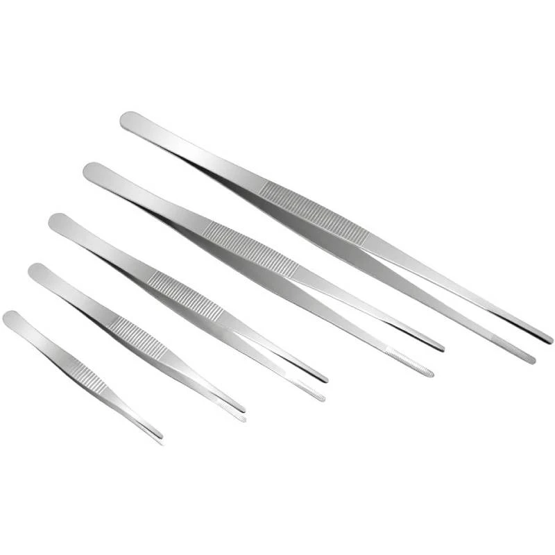Pinzas rectas de acero inoxidable para plantas, 5/6/8/10/12 pinzas de alimentación para jardinería, pecera, acuática|Pinzas de té| - AliExpress