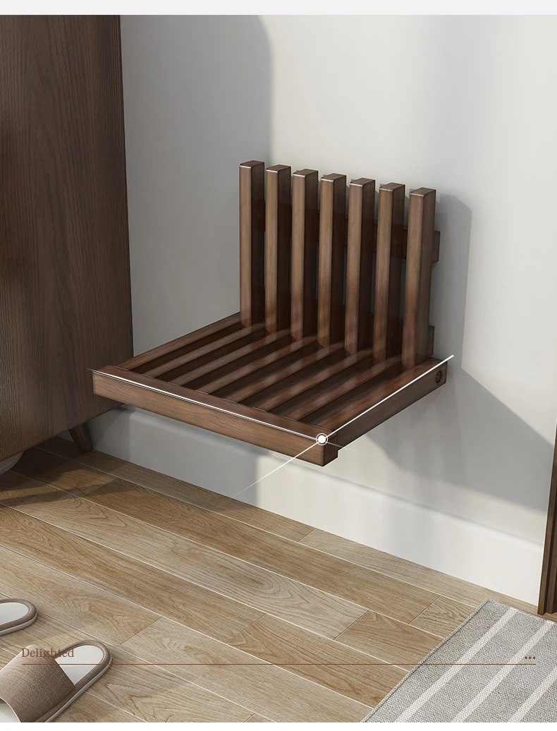 Description Picture 6 of itemWall Hanging Bathroom And Shower Chair Ultra Thin Hidden Shoe Changing Stool Bathroom Furniture Folding Chair Porch Stools