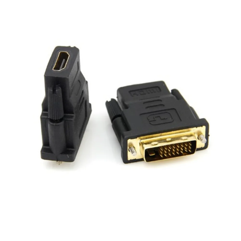 DVI D 24+ 1 Pin папа к HDMI Женский адаптер конвертер DVI 24+ 1 к HDMI 1080P конвертер для ПК PS3 проектор ТВ коробка HD tv lcd tv